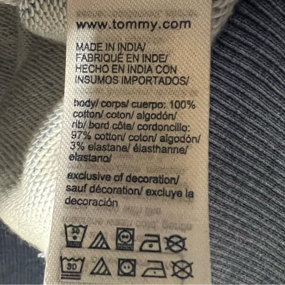 Tommy Hilfiger Crewneck Embroidered Y2K Style Blue Sweatshirt Shirt Men’s M - Picture 12 of 12